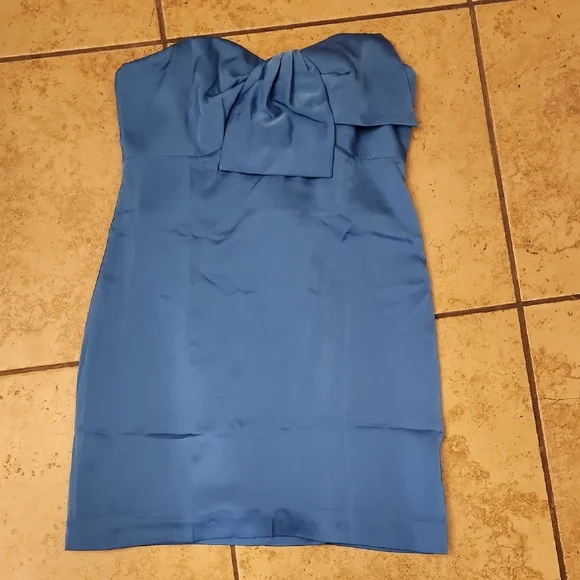 Lilly Pulitzer Blue Strapless Sheath Dress - Picture 1 of 3